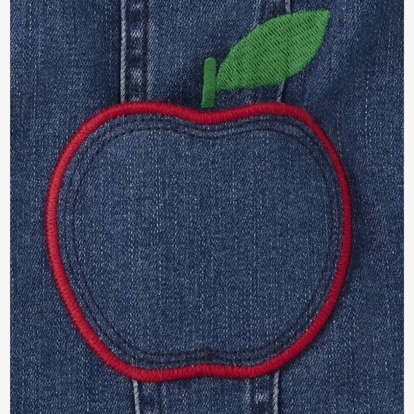 Gymboree girls Apple Denim Jacket Head Of The Class Indigo Toddler girls 3T - Picture 2 of 2